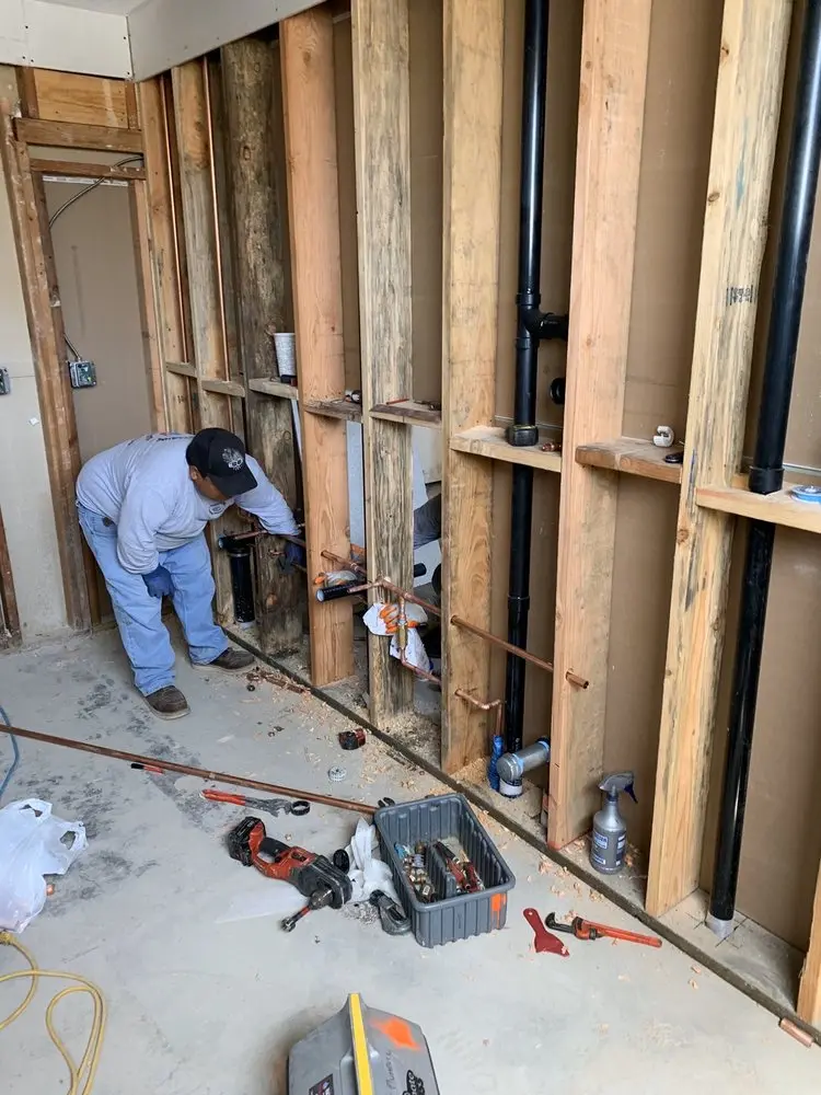 Commercial rough-in plumbing for Gas Line Repair in Salem